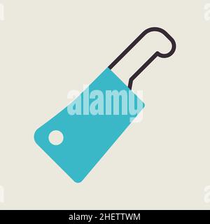 Meat chopper vector color flat icon. Kitchen appliance. Graph symbol for cooking web site design, logo, app, UI Stock Vector