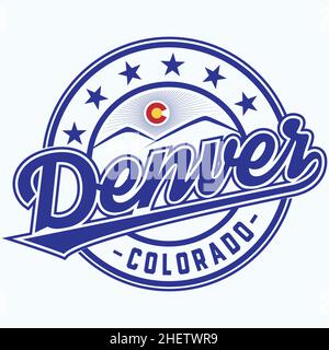 Denver Colorado logo. Vector and illustration. Stock Vector