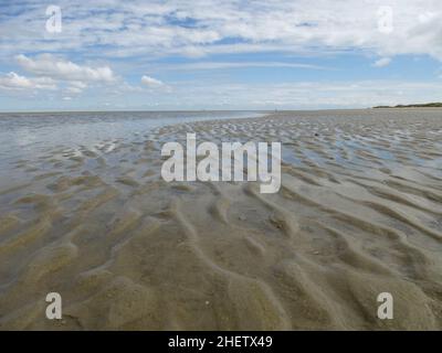 Wonderful beach on Borkum island Stock Photo