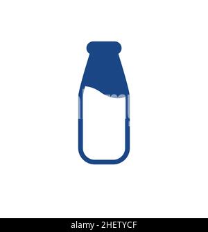 simple dairy milk bottle icon logo symbol vector isolated on white background Stock Vector