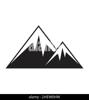 simple mountains logo stylized vector isolated on white background Stock Vector