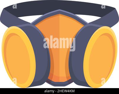 Gas mask icon cartoon vector. Mine industry. Sand work Stock Vector