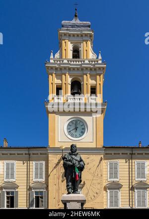 Exterior of the Palazzo del Governatore ('Governor's Palace') located in Garibaldi square, Parma, Italy Stock Photo