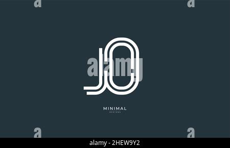 Alphabet letter icon logo JO Stock Vector