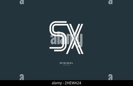 Alphabet letter icon logo SX Stock Vector