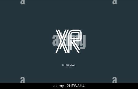 initial alphabet letter xr x r logo combination in pink blue and grey ...