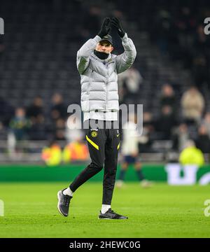 Chelsea Manager Thomas Tuchel (second Left) And His Back Room Staff ...