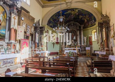 SIBENIK, CROATIA - MAY 25, 2019: Interior of Saint Lawrence church in Sibenik, Croatia Stock Photo