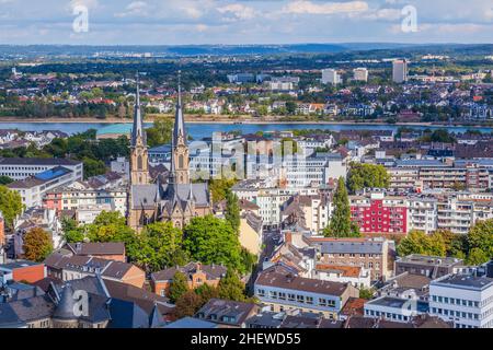 aerial of Bonn, the former capital of Germany Stock Photo