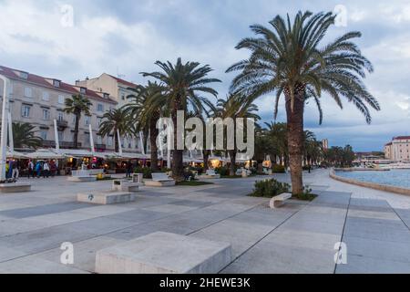 SPLIT, CROATIA - MAY 27, 2019: Seaside promenade in Split, Croatia Stock Photo