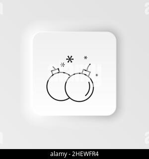Bomb, weapons, detonation, retro, arcade neumorphic style vector icon. Neumorphism style. Bomb weapons detonation retro arcade neumorphic style vector Stock Vector