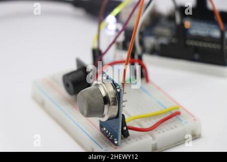 Electronics breadboard for prototyping circuits Stock Photo - Alamy