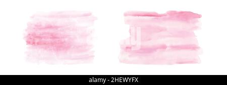 Abstract watercolor gradient pink purple isolated on white background. Hand-painted watercolor brush stains artistic vector used as being an element i Stock Vector
