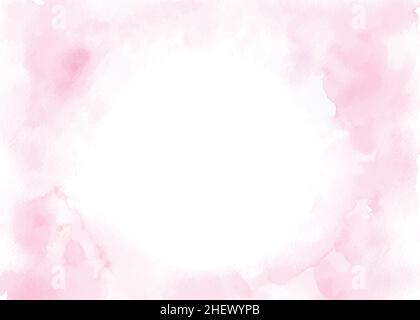 Abstract pink watercolor texture for background. Hand-painted watercolor stains artistic vector used as being an element in the decorative design of h Stock Vector