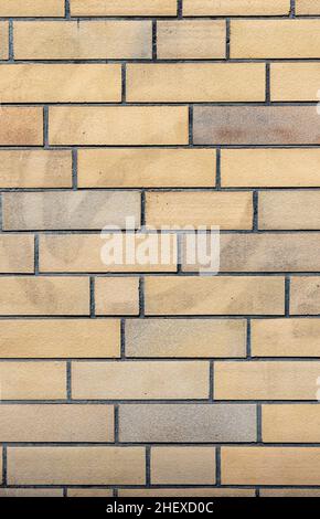 old orange clincker wall from the sixties Stock Photo