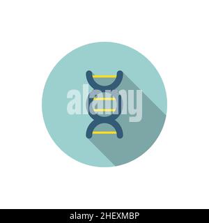 Genome icon , Vector flat long shadow design. Stock Vector