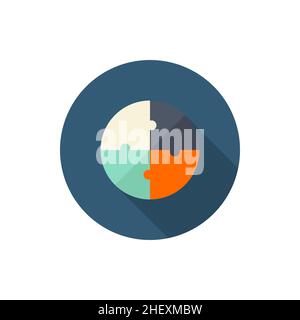 Solution icon, vector illustration. Flat design style with long shadow,eps10 Stock Vector