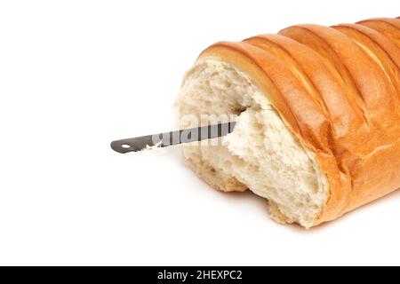 Saw Hidden in a Loaf of Bread Stock Photo - Image of ploy, escape