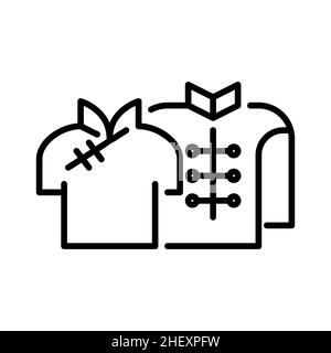 Traditional Chinese attire. Man suit and woman dress. Pixel perfect, editable stroke icon Stock Vector