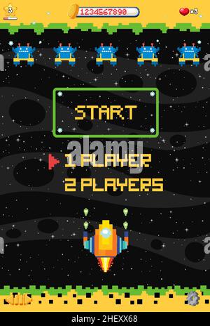 Space game user interface template illustration Stock Vector Image ...