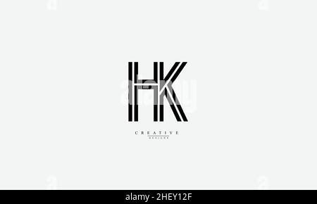 HK KH H K vector logo design template Stock Vector