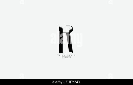 HR RH H R vector logo design template Stock Vector