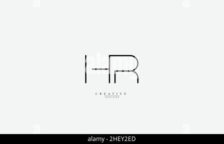 HR RH H R vector logo design template Stock Vector