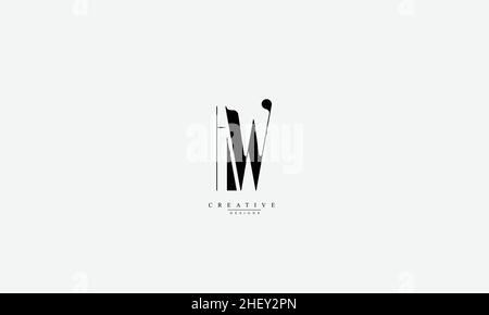 HW WH H W vector logo design template Stock Vector