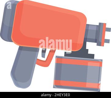 Industry car painter icon cartoon vector. Paint gun. Metal pistol Stock Vector