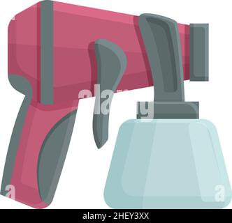 Coating sprayer icon cartoon vector. Paint gun. Air painter Stock ...