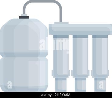 Osmosis tank icon cartoon vector. Water filter. Home plant Stock Vector