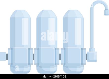 Osmosis purify icon cartoon vector. Water system. Filter tank Stock Vector