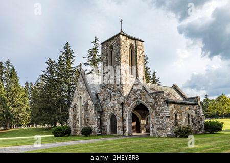 chapel of Westlawn cemetery in the north part of Williamstown, Massachusetts Stock Photo