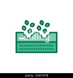 Planting seeds color line icon. Isolated vector element. Outline pictogram for web page, mobile app, promo Stock Vector