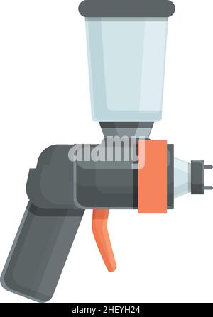 Coating sprayer icon cartoon vector. Paint gun. Air painter Stock ...