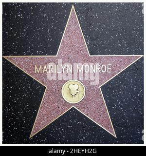 Marilyn Monroe, Walk of Fame. Star. Photo by sailko. Stock Photo