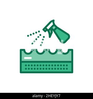 Splashing soil line icon. Isolated vector element. Stock Vector