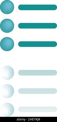 Color icon with reflection on the floor of a checklist. Stock Vector