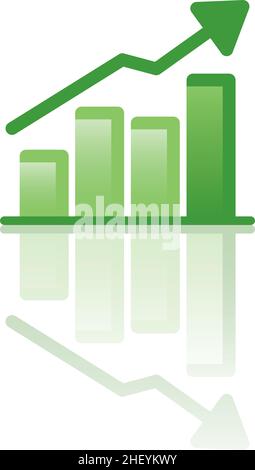 Color graph bars. Growth chart sign. Design element. Vector ...