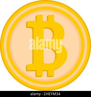 The Bitcoin icon. A simple vector on a white background. Stock Vector