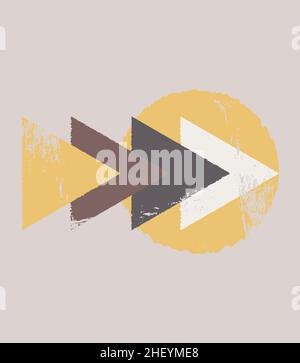 A set of groups of geometric shapes. In the boho style. Stock Vector