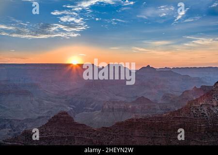 fantastic view into the grand canyon from Yaki point, south rim Stock Photo