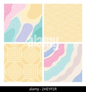 textures and four colors Stock Vector