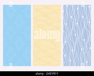 three textures and colors Stock Vector