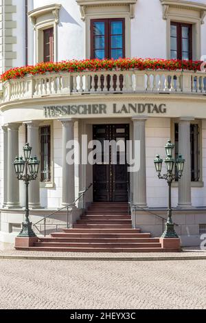 famous house of politics, the Hessischer Landtag in Wiesbaden Stock Photo