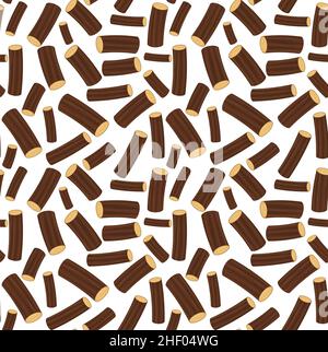 Seamless vector pattern with wood logs.Background for forestry and lumber industry. eps Stock Vector