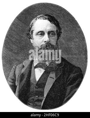 Portrait of Lord Frederick Cavendish, English Liberal Politician, Chief Secretary to Ireland 1882 Stock Photo