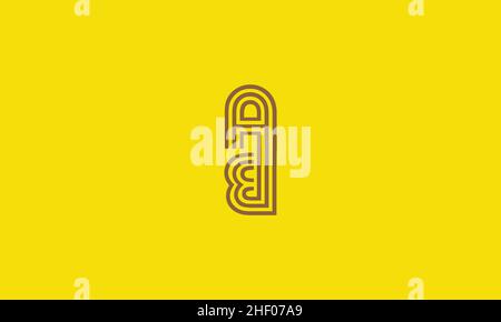 Creative letter AB graphic lines alphabet icon/logo design Stock Vector