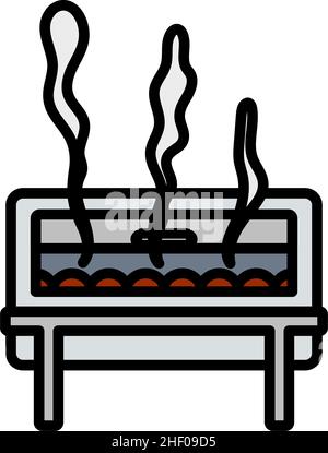 Chafing Dish Icon. Editable Bold Outline With Color Fill Design. Vector Illustration. Stock Vector