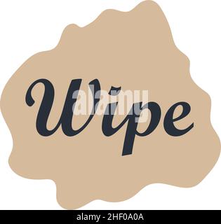Wipe Cloth Icon. Flat Color Design. Vector Illustration. Stock Vector